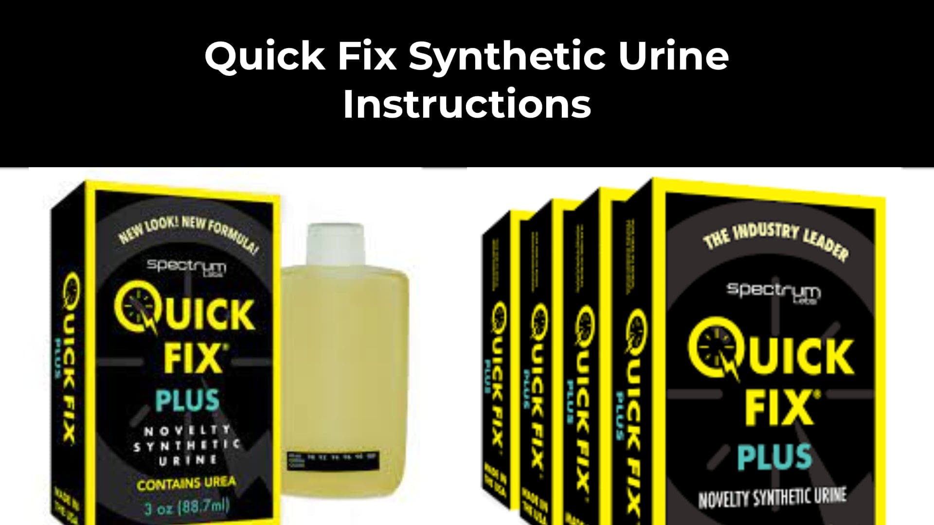 Quick Fix Synthetic Urine Instructions