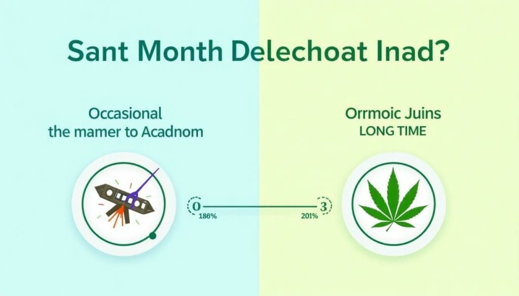 Infographic showing cannabis detection timelines for occasional and chronic users.