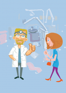 Saliva Test Lab Cartoon